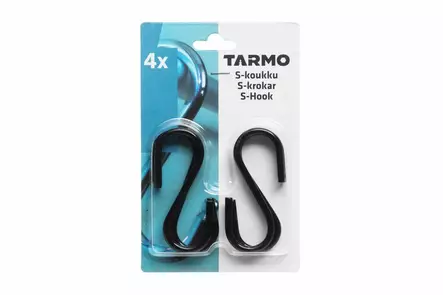 TARMO S- KOUKKU TERÄS MUSTA 4KPL - Silmuruuit ja koukut - 6410412127730 - 1