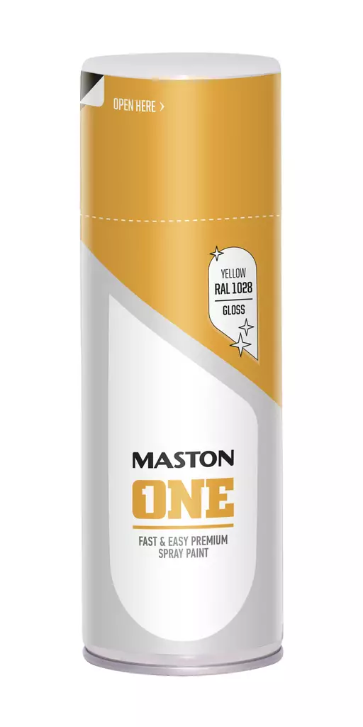 MASTON SPRAYMAALI ONE KELTAINEN RAL1028 - Spraymaalit - 6412490022990 - 1