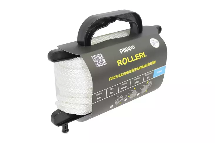 PIIPPO ROLLERI 6MM 25M VALKOINEN - Narut ja köydet - 6408586580260 - 1