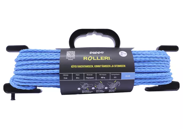PIIPPO ROLLERI 6MM 30M SININEN - Narut ja köydet - 6408586580130 - 1