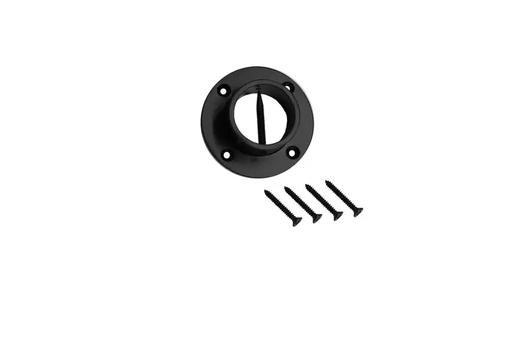 PIIPPO SEINÄKIINNIKE 36MM MUSTA - Kaideköydet ja kannakkeet - 6408586890130 - 1