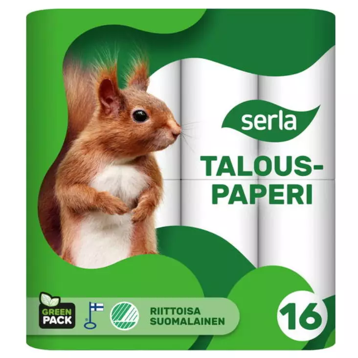TALOUSPAPERI SERLA VALK. 16RLL - Talous- ja wc-paperit - 6414301029310 - 1