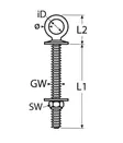 PIIPPO SILMUKKAPULTTI MUT+PRIK A4 M8x80 - Piippo-helat - 6408586851841 - 2