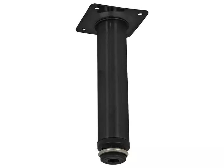 KALUSTEJALKA 300MM MUSTA/TERÄS - Kalustepyörät ja huopatassut - 6414676023111 - 1