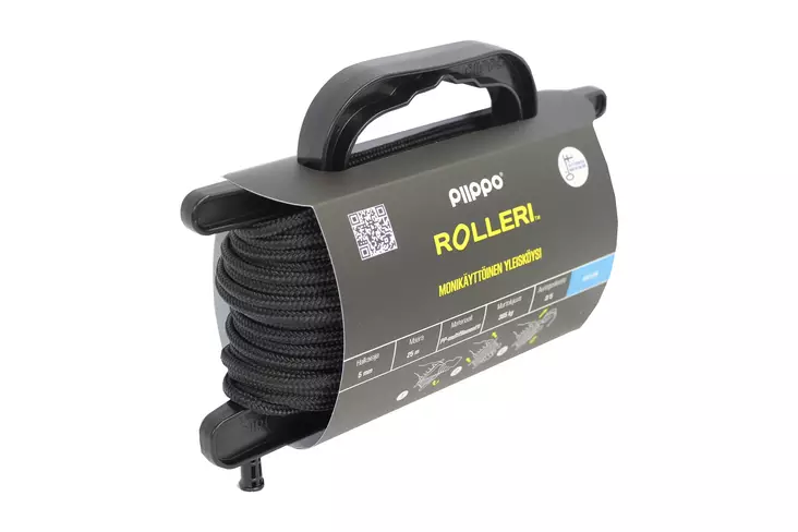 PIIPPO ROLLERI 5MM 25MM MUSTA - Narut ja köydet - 6408586580161 - 1