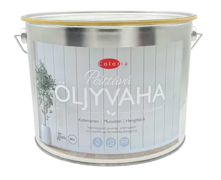 PEITTÄVÄ ÖLJYVAHA 9L VALKOINEN COLORIA - Lakat, vahat ja öljyt - 6438041556103 - 1