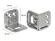 KALUSTEKULMA 502 SINK. PISLA 10500920 - Kulmaraudat, ankkurinaulat ja ruuvit - 6414671050723 - 2