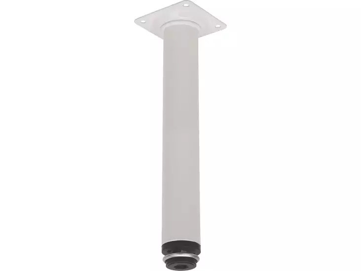 KALUSTEJALKA 200MM VALKOINEN/TERÄS - Kalustepyörät ja huopatassut - 6414675037713 - 1