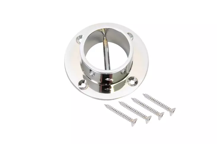PIIPPO SEINÄKIINNIKE 36MM KROMATTU - Kaideköydet ja kannakkeet - 6408586890123 - 1