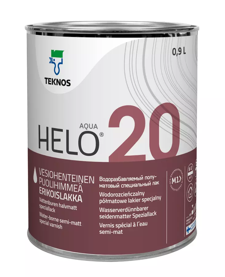 HELO AQUA 20 0,9L - Lakat, vahat ja öljyt - 6414621037934 - 1