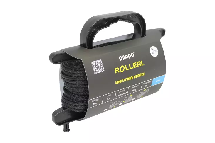 PIIPPO ROLLERI 4MM 30MM MUSTA - Narut ja köydet - 6408586580154 - 1