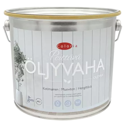 PEITTÄVÄ ÖLJYVAHA 2,7L VALKOINEN COLORIA - Lakat, vahat ja öljyt - 6438041556035 - 1