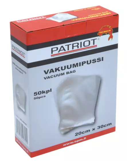 VAKUUMIPUSSI 20X30 50KPL - Vakuumipussit - 6417512527415 - 1