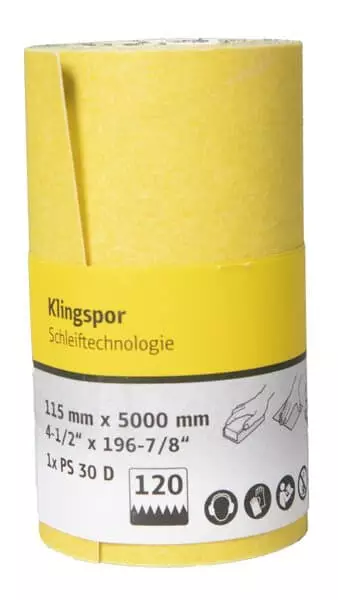 HIOMARULLA P120 115MX5M KLINGSPOR - Hiomapaperit ja tarvikkeet - 5907560107215 - 1