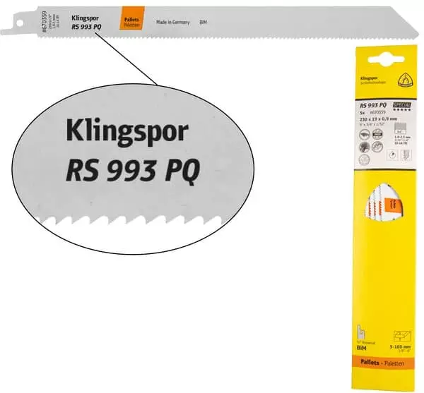 PUUKKOSAHANTERÄ RS 993 PQ 230MM 5KPL - Puukkosahanterät - 4014855939985 - 1