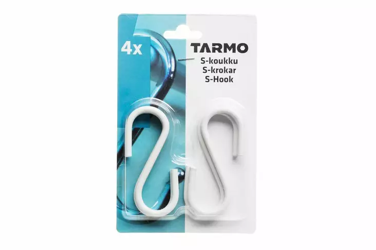 TARMO S- KOUKKU TERÄS VALK. 4KPL - Silmuruuit ja koukut - 6410410181895 - 1