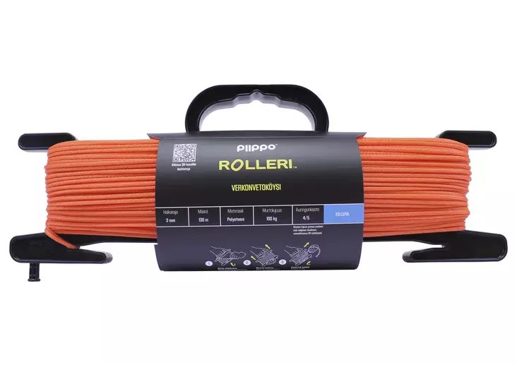 PIIPPO ROLLERI 3MM 130M ORANSSI - Narut ja köydet - 6408586580017 - 1