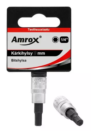 KUUSIOKÄRKIHYLSY 1/4" 8MM - Kuusiokolohylsyt - 6420286910048 - 1