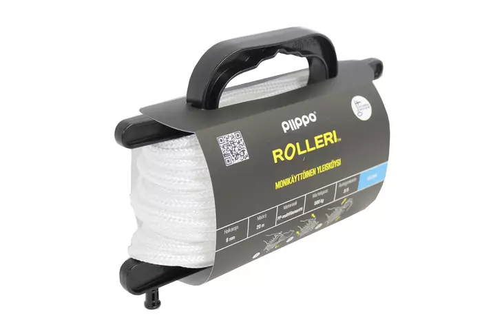 PIIPPO ROLLERI 6MM 20MM VALKOINEN - Narut ja köydet - 6408586580208 - 1