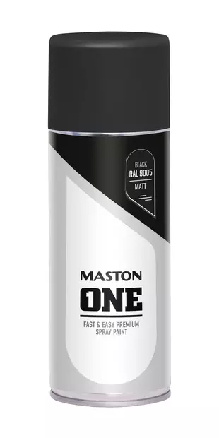 MASTON SPRAYMAALI ONE MATTA MUSTA - Spraymaalit - 6412490023119 - 1