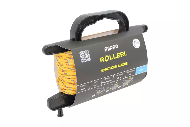 PIIPPO ROLLERI 4MM 30M KELT./SIN./PUN. - Narut ja köydet - 6408586580239 - 1